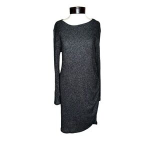 see the shades Grey Ribbed Side Ruching Bodycon Short Dress size XLPetite